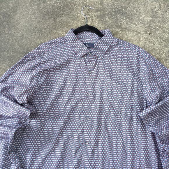 Hart Schaffner Marx Raincloud Shirt Mens XL Blue Preppy Long Sleeve Button Up - Picture 2 of 7